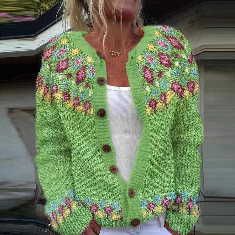 Beatrice | Handmade Pattern Knit Cardigan